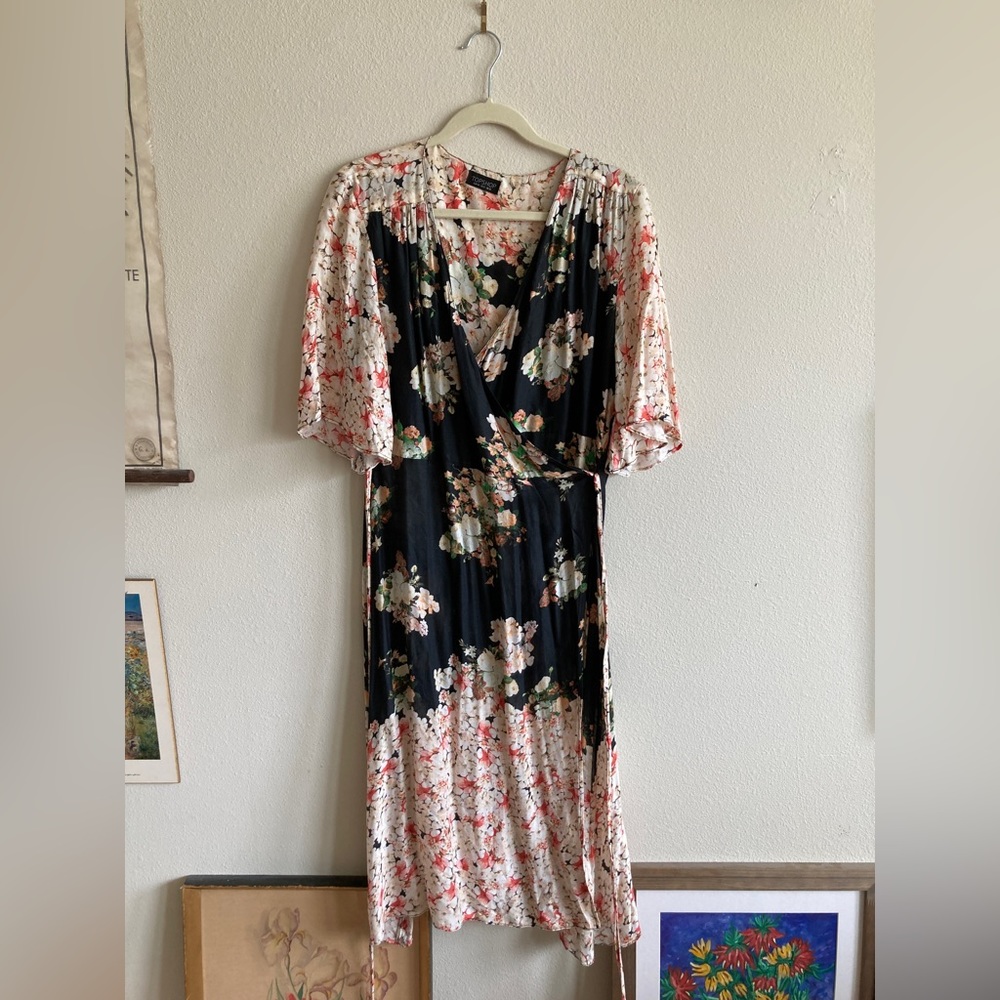 TopShop Floral Wrap Dress